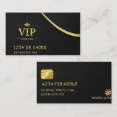 Visitekaartje Custom Black Vip (Voorkant / Achterkant)