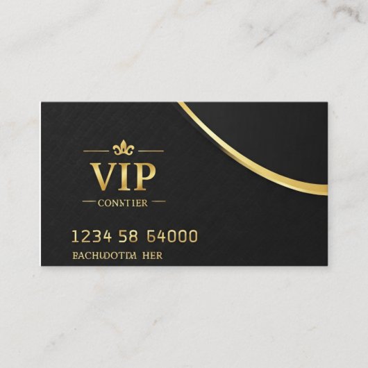 Visitekaartje Custom Black Vip (Voorkant)