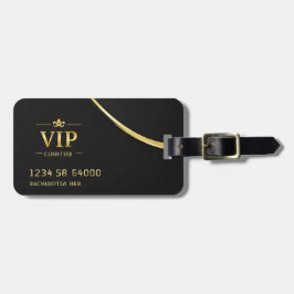 Visitekaartje Custom Black VIP Bagagelabel