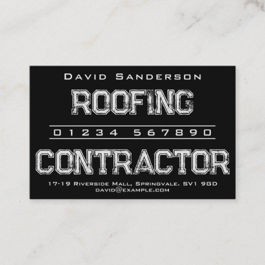 Visitekaartje dakcontractant (Voorkant)