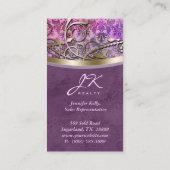  Visitekaartje Damask Lijst Gold Crown (Achterkant)