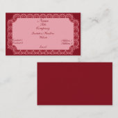  Visitekaartje Damask, Roze (Voorkant / Achterkant)