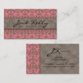  Visitekaartje Damask Suede Coral Beige 2 (Voorkant / Achterkant)