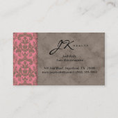  Visitekaartje Damask Suede Coral Beige 2 (Achterkant)