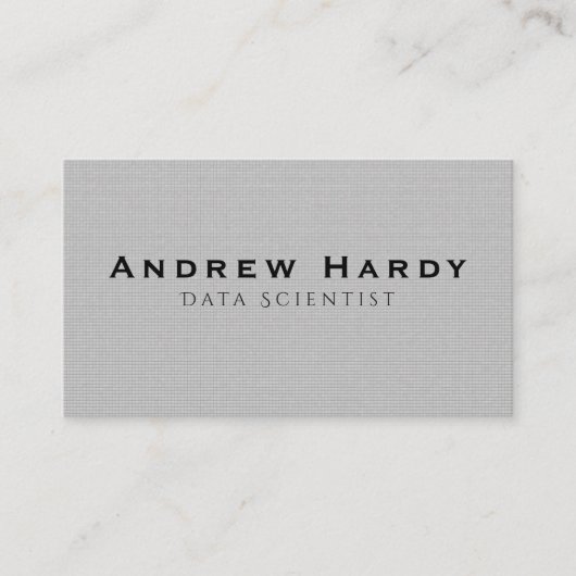 visitekaartje, Data Scientist Visitekaartje (Voorkant)