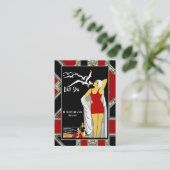 Visitekaartje Day Spa Schoonheidssalon Diva retro (Staand voorkant)