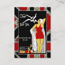 Visitekaartje Day Spa Schoonheidssalon Diva retro