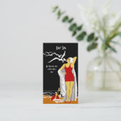 Visitekaartje Day Spa Schoonheidssalon Diva retro  (Staand voorkant)