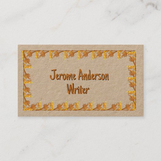 Visitekaartje - De grens van de gouden bladeren (Voorkant)