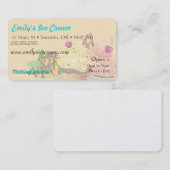 visitekaartje, decoratieve ijskap visitekaartje (Voorkant / Achterkant)