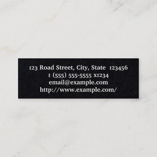 Visitekaartje decorator met lage sleutel (Achterkant)