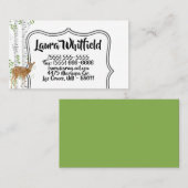 Visitekaartje Deer Doe Buck Forest Woodland Huntin (Voorkant / Achterkant)