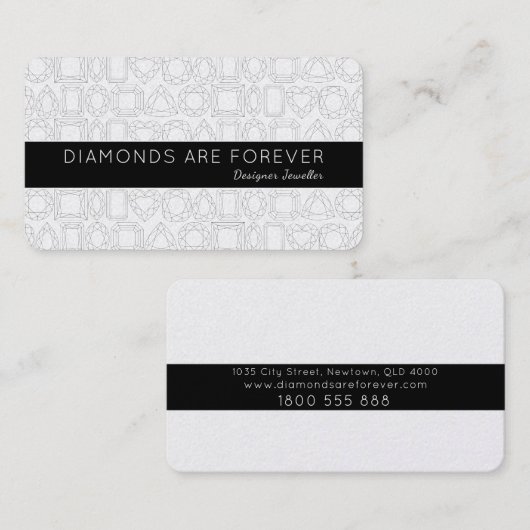 Visitekaartje diamanten (Voorkant / Achterkant)
