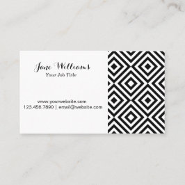 visitekaartje Diamond Back Black