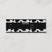 Visitekaartje Dier Koe Print Zwart Wit Skinny (Achterkant)