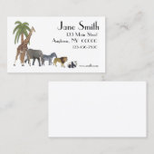 Visitekaartje dierentuin (Voorkant / Achterkant)