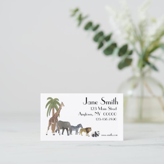 Visitekaartje dierentuin (Staand voorkant)