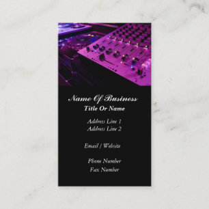 Visitekaartje Disk Jockey