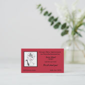 visitekaartje "Diva with Tiara Hard Pet" (Staand voorkant)