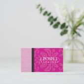 VISITEKAARTJE :: Divinely Damask Fuschia Pink (Staand voorkant)