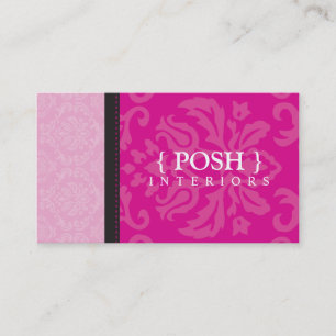 VISITEKAARTJE :: Divinely Damask Fuschia Pink