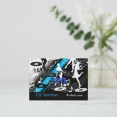 Visitekaartje DJ Disc Jockey Dance Music Party (Staand voorkant)