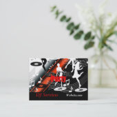 Visitekaartje DJ Disc Jockey Retro Music Party (Staand voorkant)