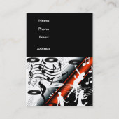 Visitekaartje DJ Disc Jockey Retro Music Party (Achterkant)