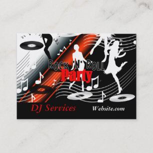 Visitekaartje DJ Disc Jockey Retro Muziek Feest