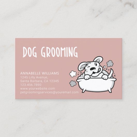 Visitekaartje Dog Grooming Services (Voorkant)
