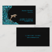 Visitekaartje Dolphin Aqua Paua Shell (Voorkant / Achterkant)