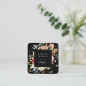 Visitekaartje donkerdonkerdonkerzwart vierkant (Staand voorkant)