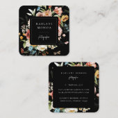 Visitekaartje donkerdonkerdonkerzwart vierkant (Voorkant / Achterkant)