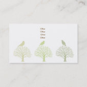 Visitekaartje drie boomvogelsoorten (Achterkant)