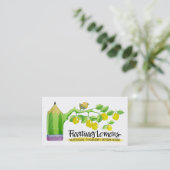 Visitekaartje drijvende lemonen (Staand voorkant)