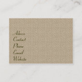 Visitekaartje  dromen (Achterkant)