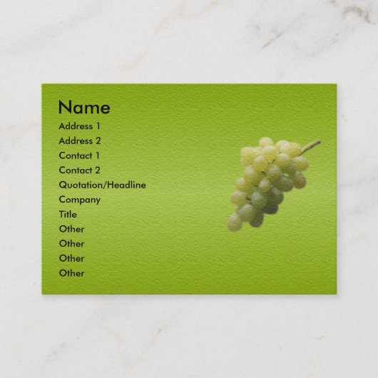 Visitekaartje druiven (Voorkant)