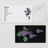 Visitekaartje druiven van druiven (Voorkant / Achterkant)