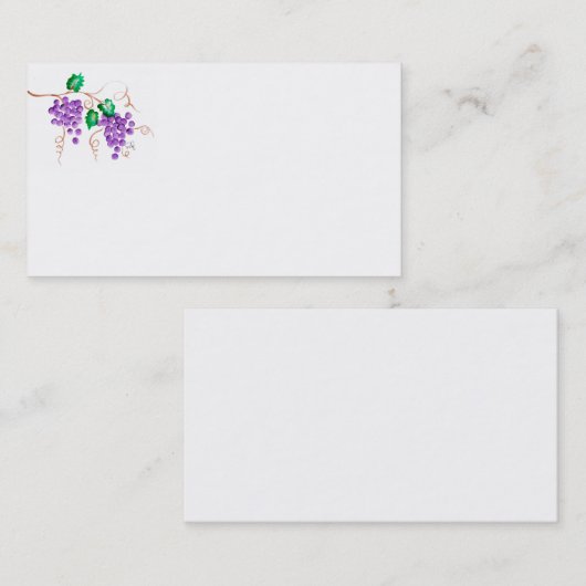 Visitekaartje druiven van wijngaarden (Voorkant / Achterkant)