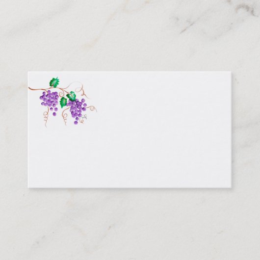 Visitekaartje druiven van wijngaarden (Voorkant)