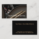 Visitekaartje: Drum Sales & Service Visitekaartje (Voorkant / Achterkant)