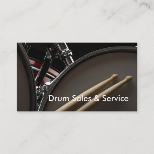 Visitekaartje: Drum Sales & Service Visitekaartje (Voorkant)