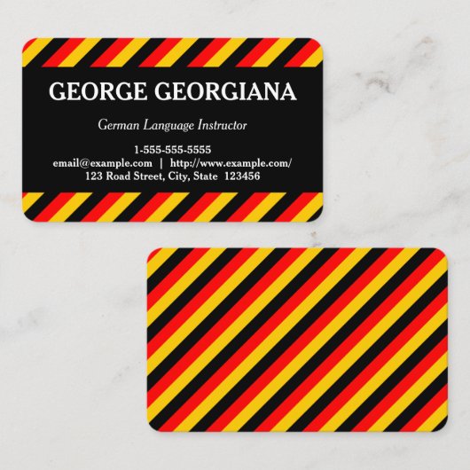 Visitekaartje Duitse taaldocent (Voorkant / Achterkant)