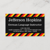 Visitekaartje Duitse taaldocent (Voorkant)