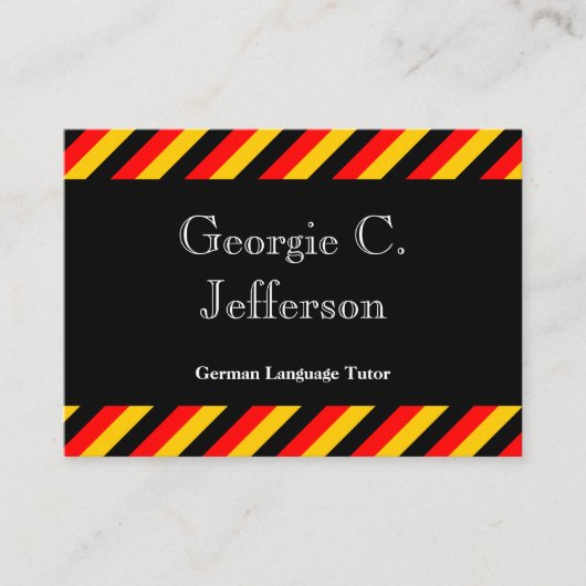 Visitekaartje Duitse taaltaal (Voorkant)