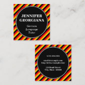 Visitekaartje Duitse Tutor (Voorkant / Achterkant)