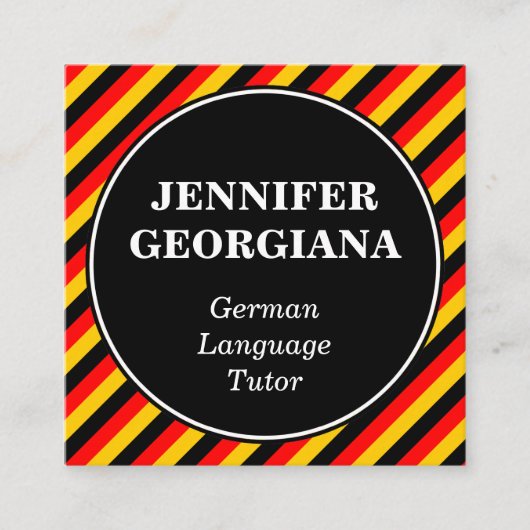 Visitekaartje Duitse Tutor (Voorkant)