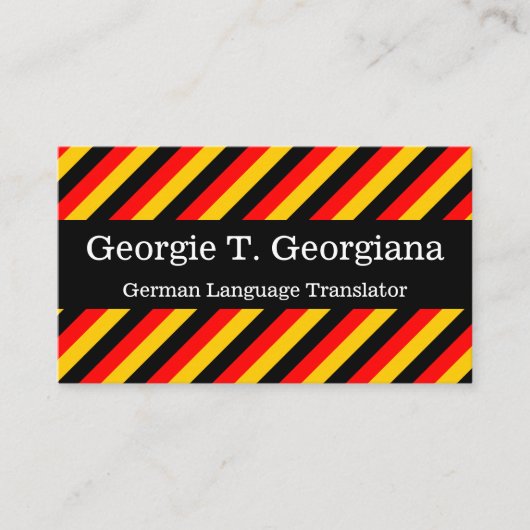 Visitekaartje Duitse vertaler (Voorkant)
