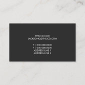 Visitekaartje | Duo Black met vloerbedekking (Achterkant)