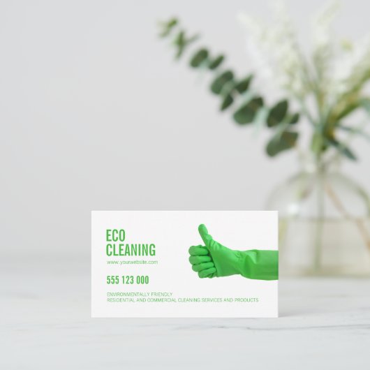 Visitekaartje Eco Friendly Cleaning Services (Staand voorkant)